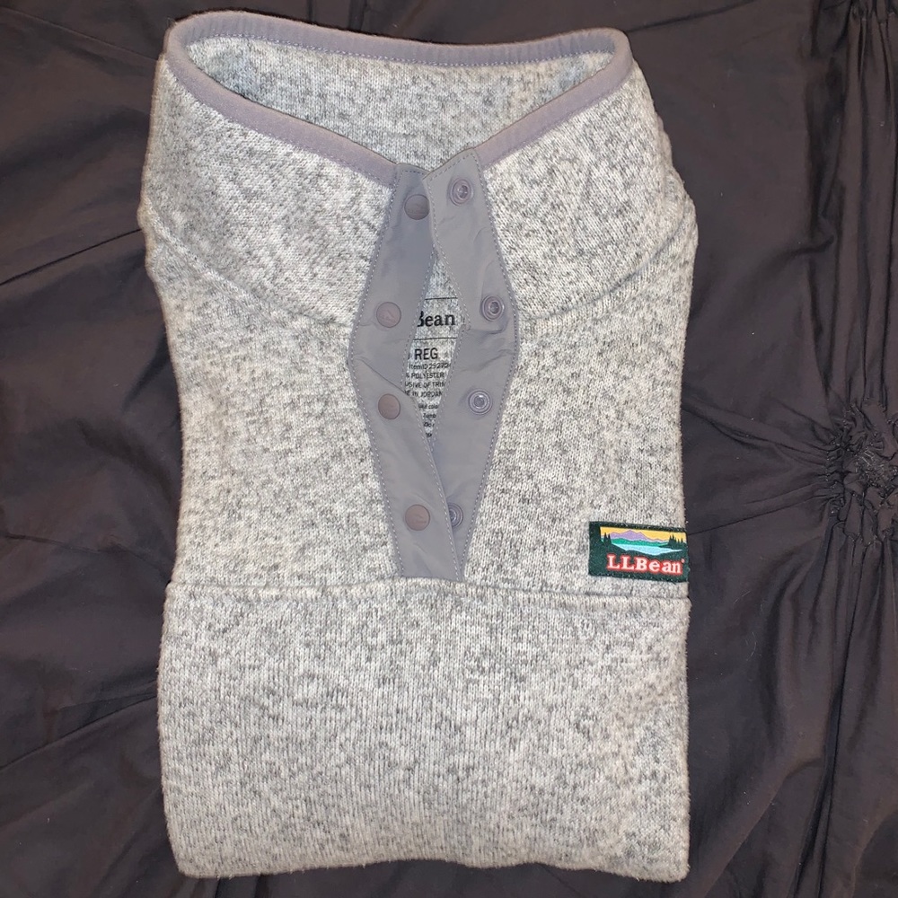 LL Bean 1/4 snap pullover sweater